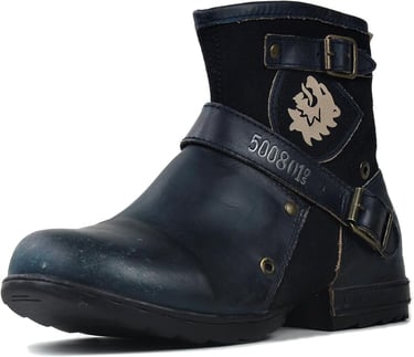 male Viking Style Boots Idea: Zipper-up Leather Shoes