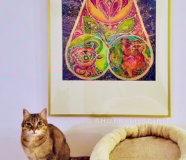 Batik painting, Batik commission, testimonial, Batik artist, colourful batik art, Shuen-Li Spirit