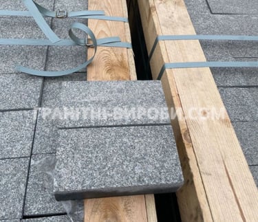 Пиляна гранітна бруківка Габро 20*10*3