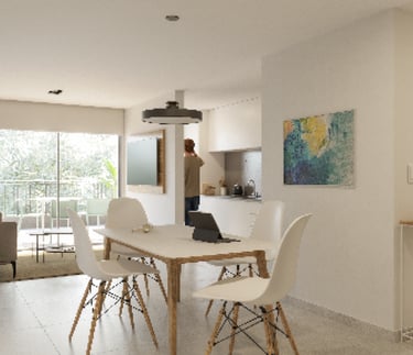 Living luminoso en departamento de categoría Lvp Group