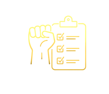 Ícone de disciplina para agir