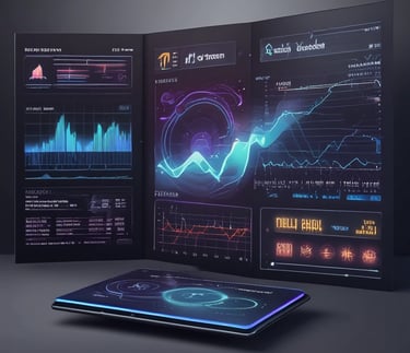 A modern smartphone displaying the XPERT Gl app logo on a dark screen with a sleek black background.