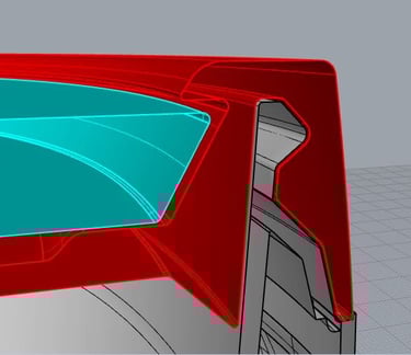 CAD development focusing on draft angles and wall thickness, designed by Koorosh Shojaei