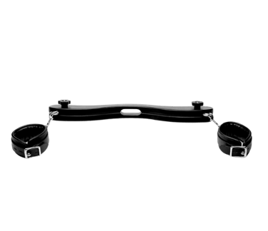 a bondage devices that binds the male privates to cuffs on wrist or ancles