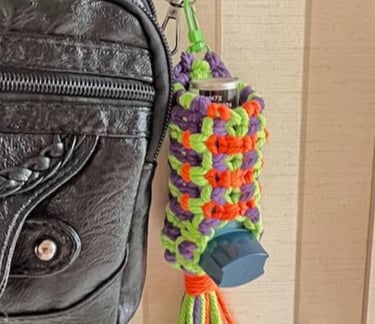 asthma puffer pouch with bag clip