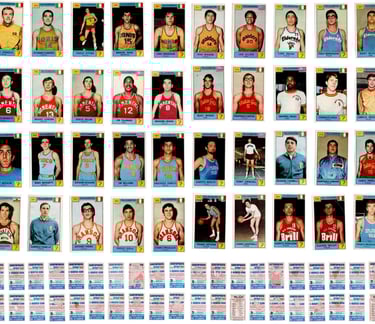 1969 Vintage Panini Basketball Cards Complete Sets from 1960s Italy