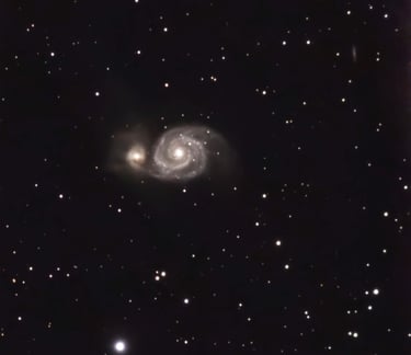 Galassia M51 A che sta cannibalizzando M51 B