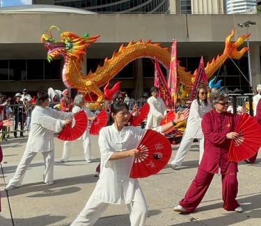 Tai Chi Kongfu fan - Louise Liu - Dragon Festival