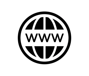 World wide web icon with link to /website page 