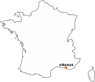 carte localisant logo koanab bureau d'études en acoustique et qualité de l'air
