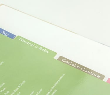 catalog with index tab