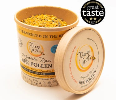 Raw bee pollen granules raw pot uk