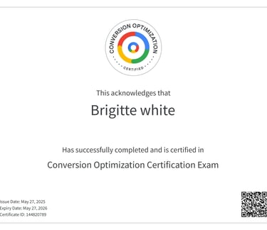 virtual assistant certified by Google Advanced Conversion