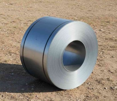 “Left side view of Cold Rolled Steel Coils – smooth surface finish”