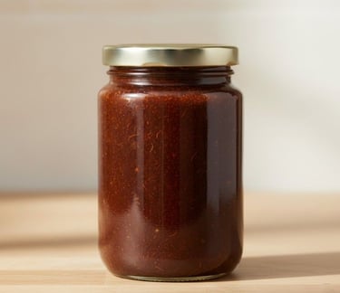 “Tamarind Paste side view – food-grade sealed packaging for global buyers”