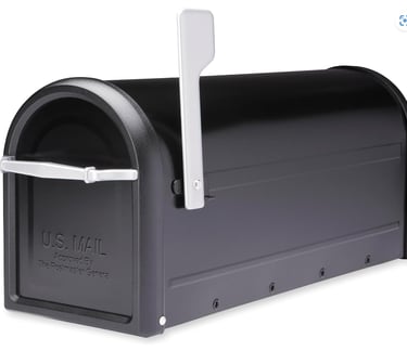black mailbox
