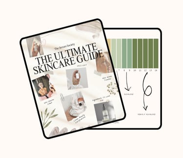 Digital guide titles 'The Ultimate Skincare Guide'. 
