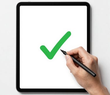 Documento digital de propuesta de servicios de asesoría junto a un bolígrafo sobre un escritorio