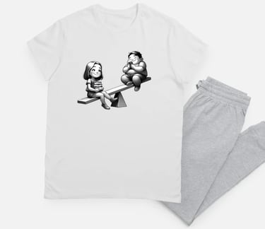 a man and woman sitting on a bench in a park