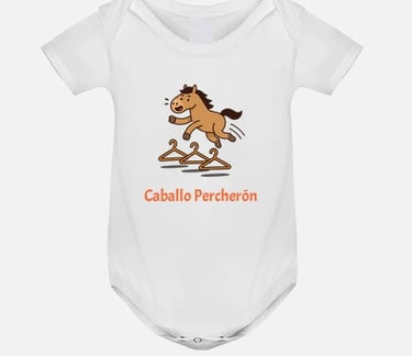 a baby bodysuit with a horse on it