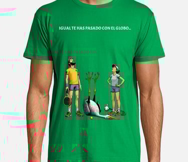 a man in a green shirt with a dog on the ground