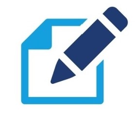 ikon-med-blå-penna-papper-illustrerar-intresseanmälan