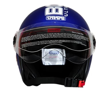 DASS BOMBER Blue Open Face Helmet