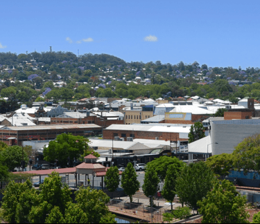 Toowoomba rooftop carpark at Grand Central Shopping Centre looking north-east