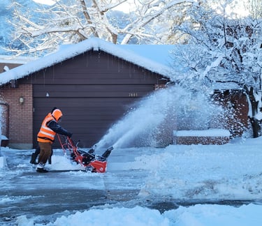 Residential snow blowing company