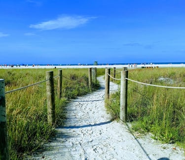 Beach access on Siesta Key Beach