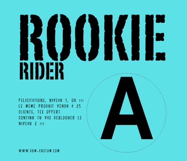 BADGE ROOKIE RIDER DKM CUSTOM