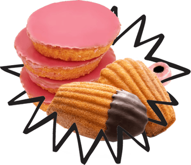 Stapel koeken en een Engels dropje