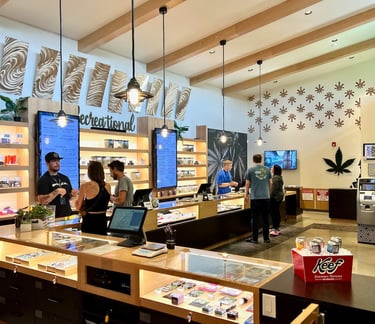 First-time customer entering dispensary