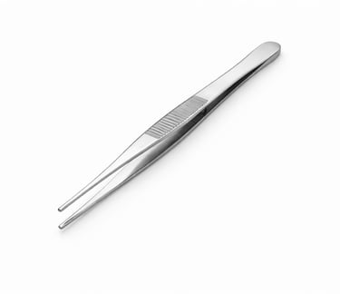 stainless steel tissue forceps instrument CE certified for firm tissue grasping.