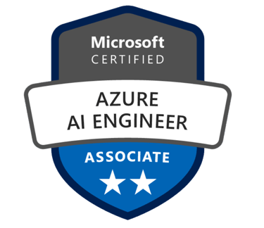 AI-102 Azure AI Engineer certification badge