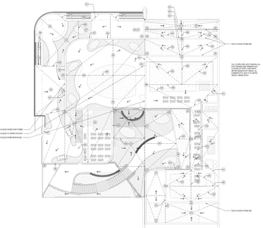 A roof drainage plan