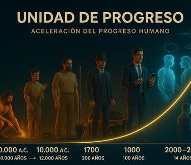 Gráfico de las Revoluciones industriales y la Era de la Humanidad Aumentada