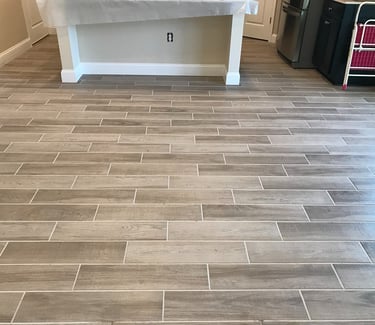 Floor tile cleaned 