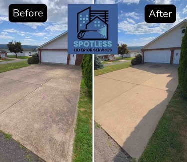 before and after driveway