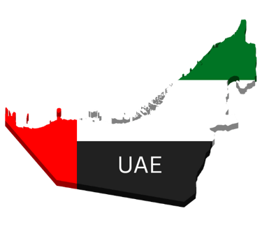 Map of UAE(United Arab Emirates)