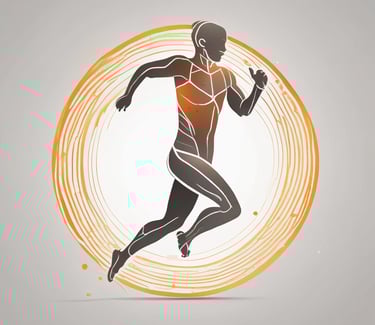 Athlete training with digital devices in a modern gym environment.