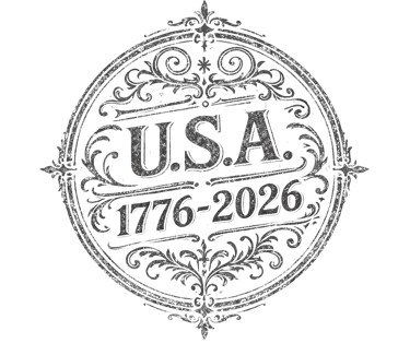 logo in vintage engraved lettering with Victorian flourishes on parchment.