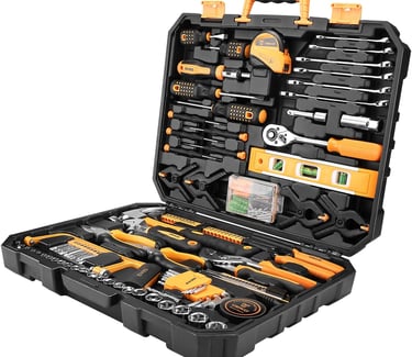 a tool kit with tools and tools in a case