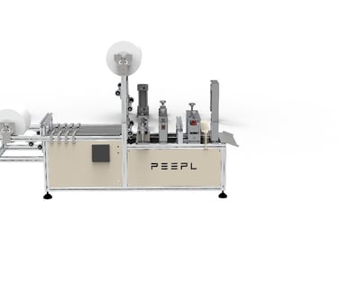 it is a fully automatic 4 side thermosealing machine for the packaging of medical disposables 