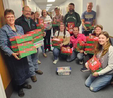 Operation Christmas Child shoeboxes