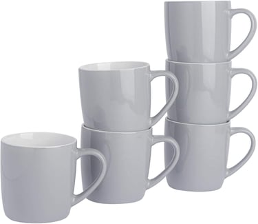 a stack of four cups of coffee mugs