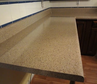 Kitchen counter refinished to modern