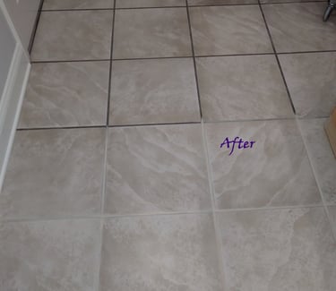 Kitchen tile and grout cleaned and sealed