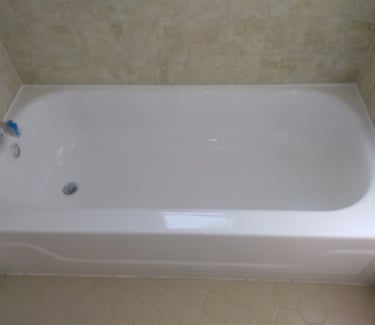 Bathtub resurfaced to look brand new