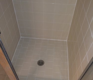 Shower tile cleaned and color sealed